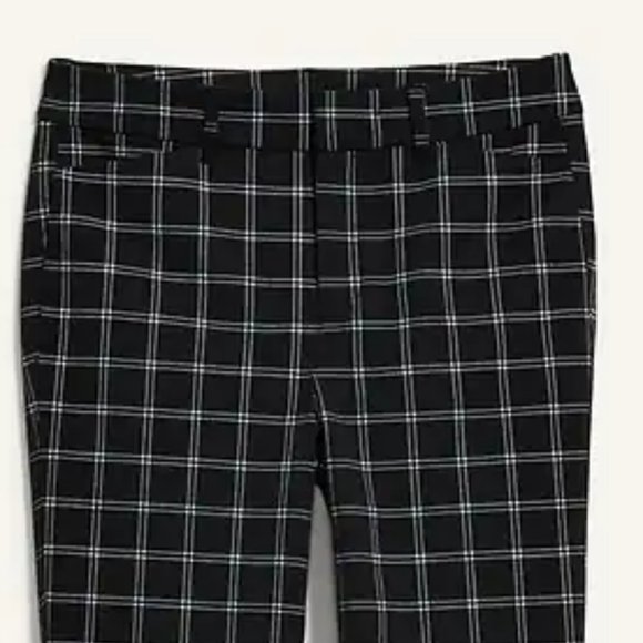 High-Waisted Windowpan Plus Size Pixie Skinny Ankle Pants - Picture 3 of 5